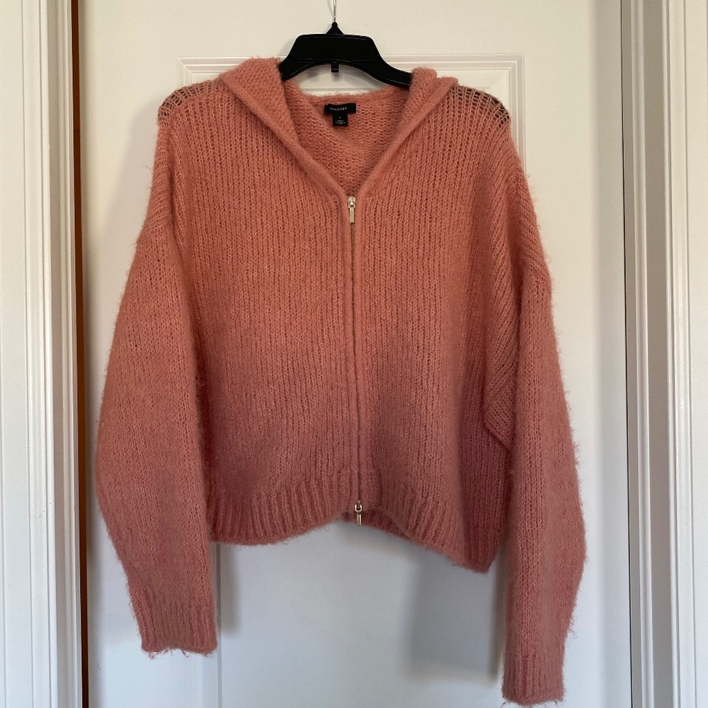 Halogen Fuzzy Hooded Sweater